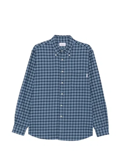 Amish America Check-pattern Button-down Shirt In Blue