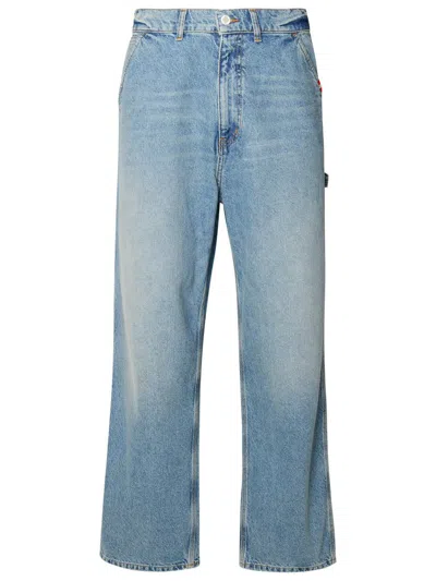 Amish 'at Work' Blue Cotton Jeans