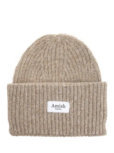 AMISH BEANIE UNISEX AMISH RECYCLED YARN HATS GREY