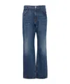 Amish Whiskering-effect Jeans In Blue