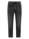 Amish Black Straight Denim Vintage Jeans In Gray