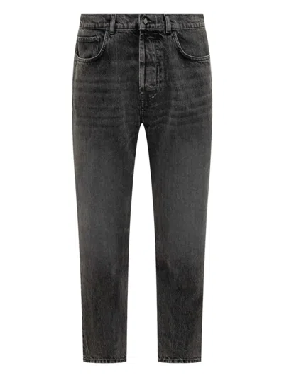 AMISH BLACK STRAIGHT FIT JEANS