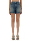 Amish Jenny Mini Denim Shorts In Denim
