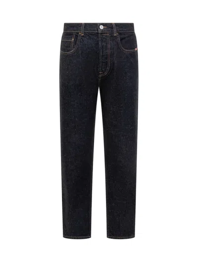 Amish Blue Slim Mid Rise Jeans In Black