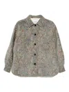 Amish Paisley-pattern Buttoned Jacket In Green
