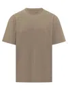 Amish Brown Solid Crew Neck T-shirt In Brown