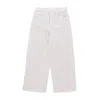 Amish Bull Wide Jeans Men's Long Trousers Sw Ecru In Ecru