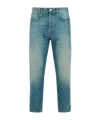Amish Button-fly Five-pocket Jeans In Blue