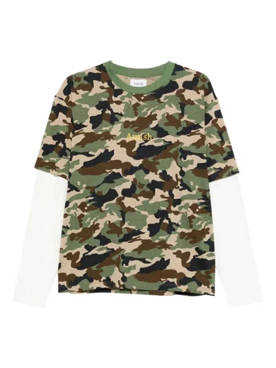 Amish Camouflage-print T-shirt In Multi