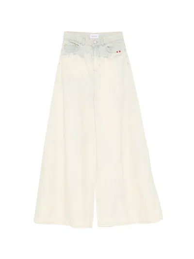 Amish Carly Bleached Wide-leg Jeans In White
