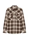 Amish Check-pattern Texaco Shirt In Brown