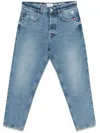 Amish James Jeans In Cotton With Logo In Blue