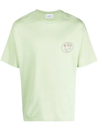 Amish Cotton T-shirt In Green