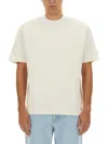 Amish Off White Solid Crew Neck T-shirt In White