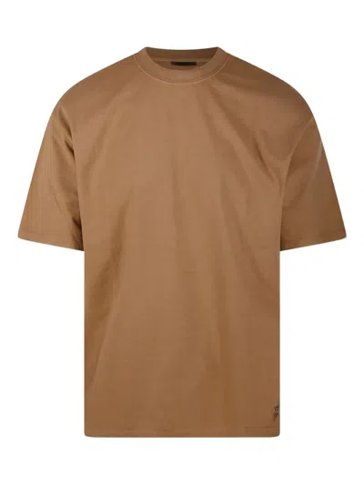 Amish Crew-neck Short-sleeve T-shirt In Brown