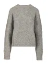 Amish Crew Neck Woman  Alpaca . Knitwear Grey In Gray