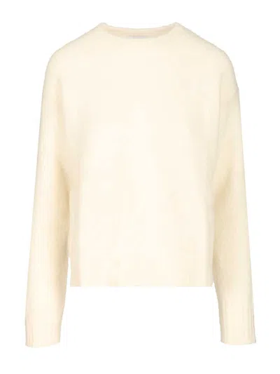Amish Crew Neck Woman  Alpaca . Knitwear White In Yellow