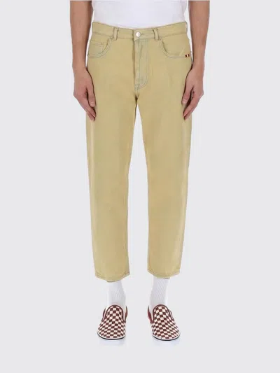 Amish Cropped Fit Cotton Denim Jeans In Neutral