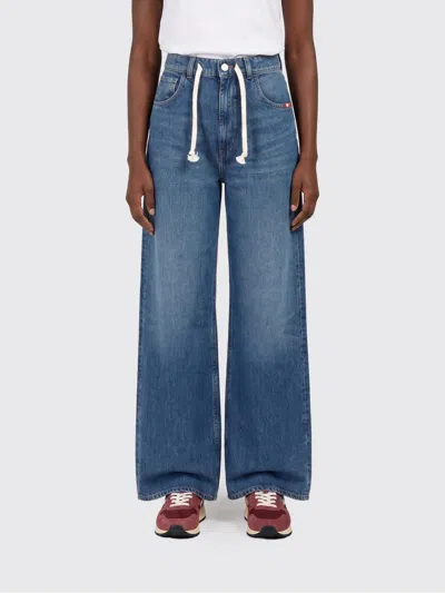 Amish Danielle Drawstring Jeans In Denim In Blue