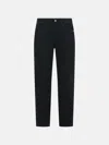 Amish 'david' Black Cotton Jeans In Black