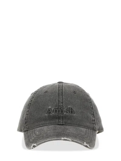 Amish Délavé Baseball Cap In Grey