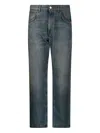 Amish Denim Cotton Jeans In Blue