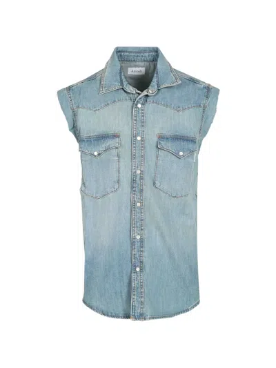 Amish Denim Gilet In Multi