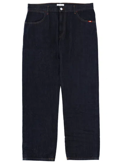 Amish Denim Mid Rise Jeans In Blue