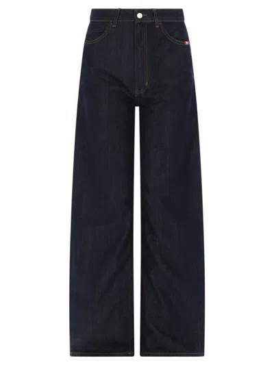 Amish Denim Relaxed High Rise Jeans In Blue
