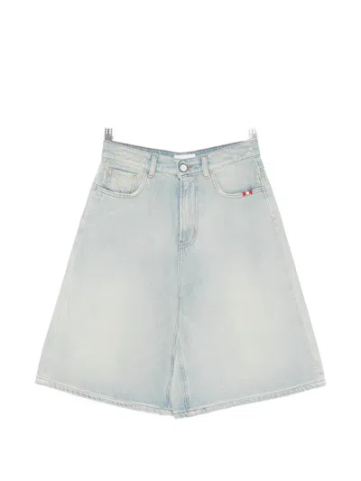 Amish Distressed Denim Shorts In Blue