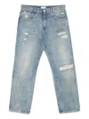 Amish Straight-leg Classic Denim Jeans With Timeless Styling In Multi