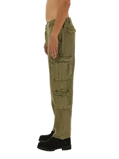 Amish Double Cargo Pants In Military Green