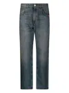 Amish Denim Cotton Jeans In Blue