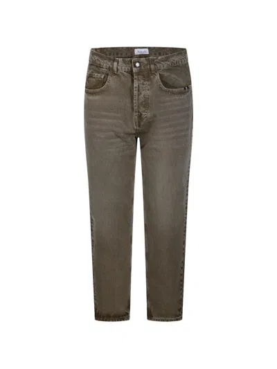 Amish Jeans With Belt Loops In Brown