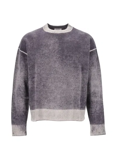 Amish Faded-effect Wool Sweater In Purple