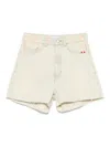 Amish Five-pocket Denim Shorts In White