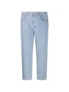 Amish Five-pockets Button-fastening Jeans In Metallic