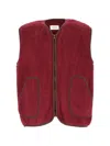 FLEECE-TEXTURE ZIP-UP GILET