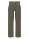Amish Frayed-hem Cotton Jeans In Blue
