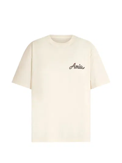Amish Graphic-print Crew-neck T-shirt In Transparent