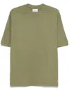 Amish Short Sleeves T-shirt In Green Cotton In Green