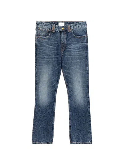 Amish Gringo Loco Faded-effect Jeans In Blue