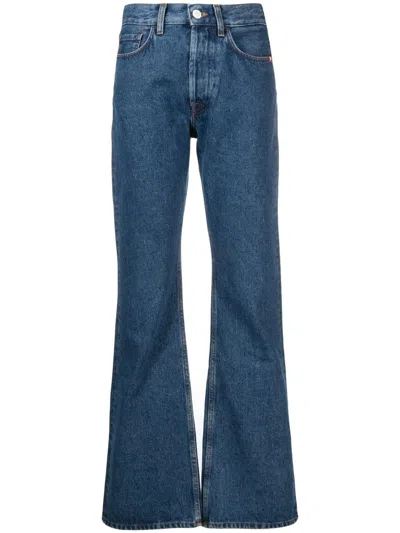 Amish High-waisted Flared Jeans In Blue