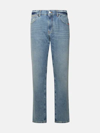 Amish 'james' Blue Cotton Jeans In Light Blue