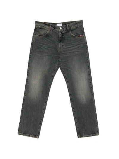 Amish James Faded Straight-leg Jeans In Gray