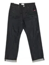 Amish Straight-leg Denim Jeans With Five-pocket Design In Black