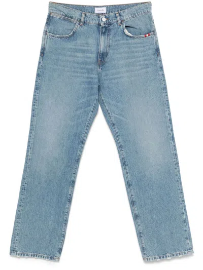 Amish James Jeans In Cotton With Logo In Beige