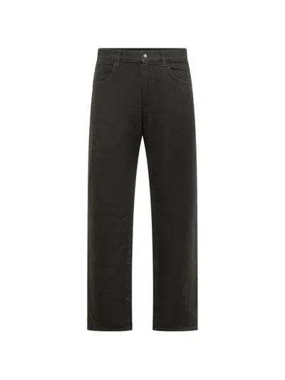 Amish James Medium-waistband Loose-fit Jeans In Black