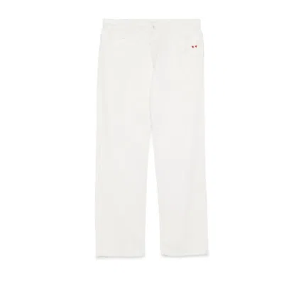 Amish Jeans  James Raw Edge In White
