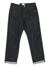 Amish Straight-leg Denim Jeans With Five-pocket Design In Black